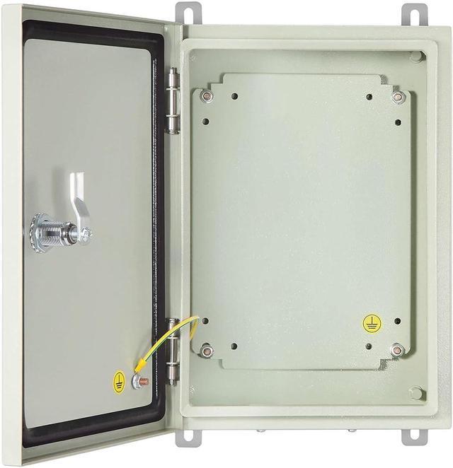Alt view image 3 of 6 - Metal Enclosure, IP65 Waterproof Electrical Box for Indoor and Outdoor Projects, Includes Mounting Plate and Wall Bracket 350×250×150mm (14"×10"×6")