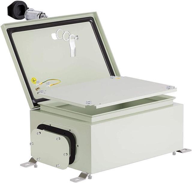 Alt view image 4 of 6 - Metal Enclosure, IP65 Waterproof Electrical Box for Indoor and Outdoor Projects, Includes Mounting Plate and Wall Bracket 350×250×150mm (14"×10"×6")