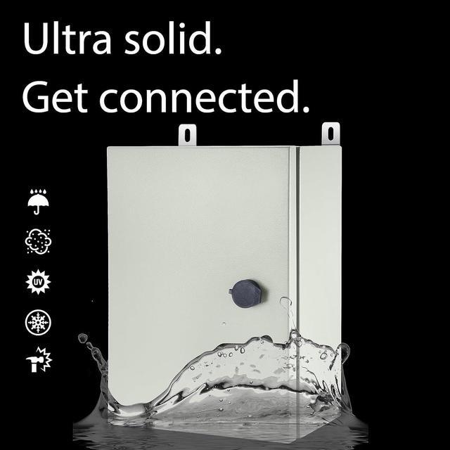 Alt view image 2 of 6 - Metal Enclosure, IP65 Waterproof Electrical Box for Indoor and Outdoor Projects, Includes Mounting Plate and Wall Bracket 350×250×150mm (14"×10"×6")
