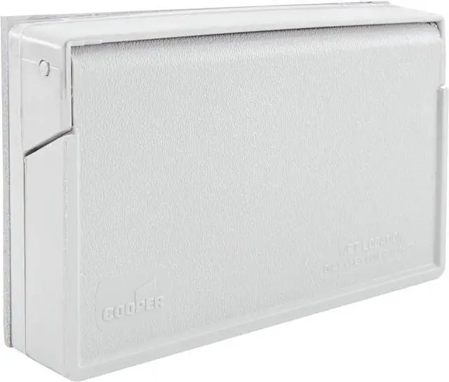 Main image of RV Exterior Power Outlet Cover Plate | For GFI/GFCI Receptacles | Weatherproof Seal (White)