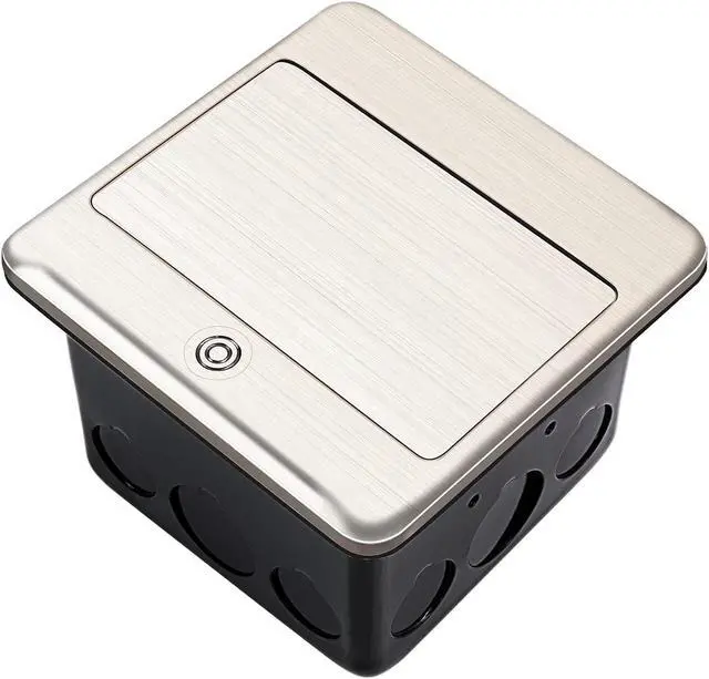 Alt view image 2 of 7 - 4.8A USB Pop Up Floor Electrical Outlet Cover Box Kit | 20 Amp Chargers Pop Up Floor Waterproof Electrical Outlet Receptacle,Corrosive Resistant Hardware,ETL Listed,Metallic