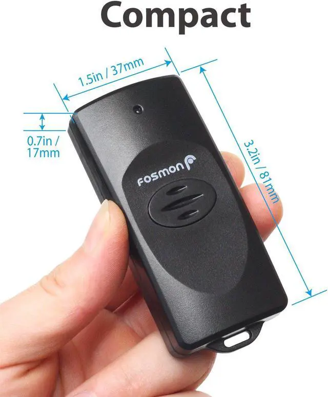 Alt view image 4 of 7 - Fosmon WavePoint Wireless Remote Control Outdoor Electrical Outlet Switch Weatherproof Heavy Duty 3-Prong Plug-in ETL Listed (Battery Included) 1 Pack