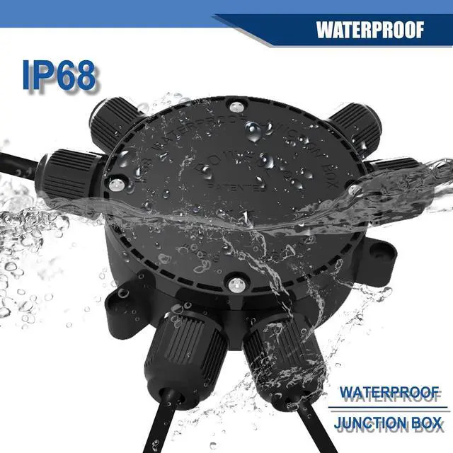 Alt view image 6 of 6 - Junction Box Cable Connector Waterproof Cable Connector Junction Box Waterproof Electrical Connector Box 2-6 Way 22-10 AWG 32A for Ø4-9mm Cable (Easy to Install)