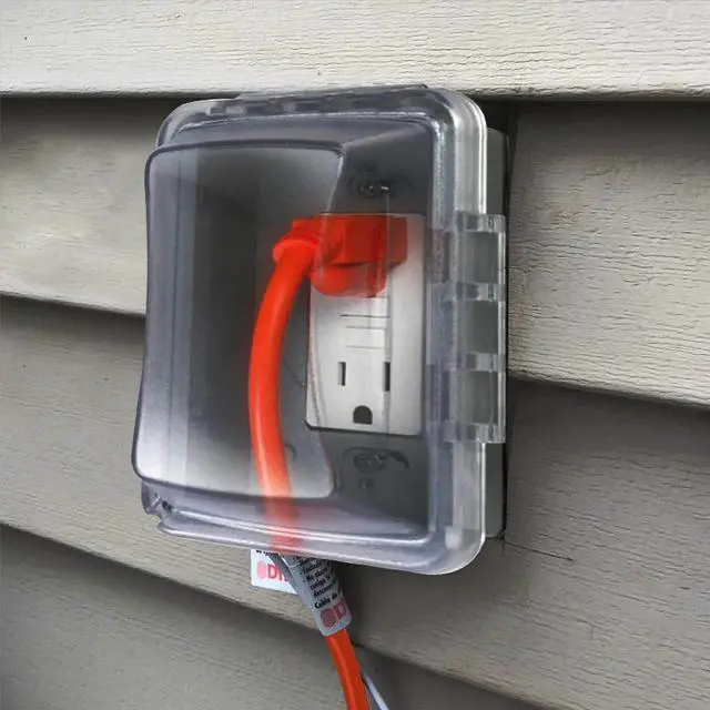 Alt view image 7 of 7 - TayMac MM510C Single-Gang Horizontal/Vertical Weatherproof Receptacle Cover, 3.75 Inches Deep, Clear