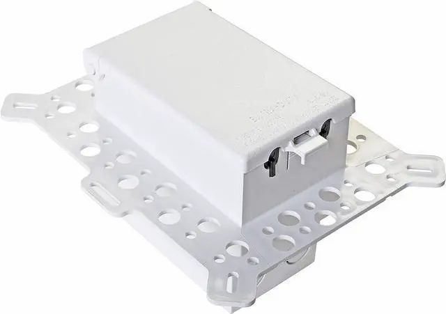 Alt view image 2 of 4 - Arlington DBVM1W-1 Low Profile IN BOX Electrical Box with Weatherproof Cover for New Construction Stucco/Textured Surfaces/Rigid Siding, Vertical, 1-Gang, White