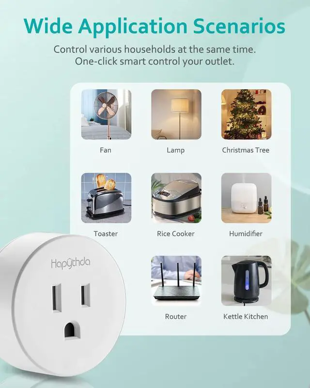 Alt view image 6 of 7 - Remote Control Outlet,15A/1500W, 500 Feet RF Range Remote Light Switches Kit, No Wiring Needed Wireless Remote Outlet for Light, Small Electrical Appliance, with Anti-Surge 4000V
