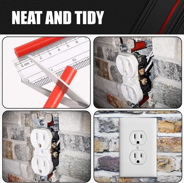 Alt view image 5 of 5 - Outlet Spacers - Electrical Outlet Box Extender Kit by SPACERR - Electrical Switch and Receptacle Spacers 22 Pack (6 Tubes and 16 Screws)