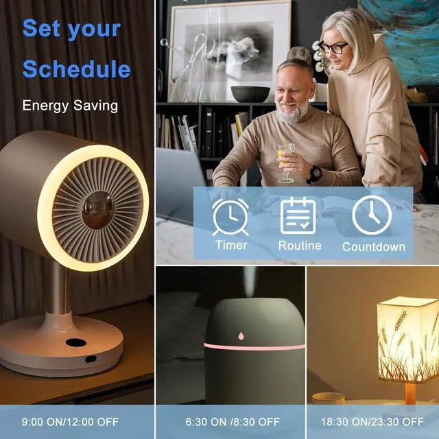 Alt view image 5 of 6 - ExIoTy Smart Plug, Works with Alexa, Simple Setup with One Voice Command, Remote Control, Timer & Schedule & Group Controller, Bluetooth Mesh Outlet, Alexa Echo Required, ETL & FCC Certified (4 Pack)