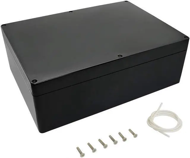 Main image of LeMotech Project Box ABS Plastic IP65 Waterproof Dustproof Electrical Junction Box Outdoor Enclosure for Electronics Black 11.41" x 8.26" x 3.93" (290 x 210 x 100mm)