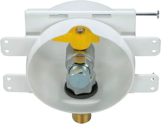 Alt view image 2 of 3 - Water-Tite 88106 Mini Round Gas Outlet Box - 1/2-Inch Valve for Iron Pipe, White Plastic