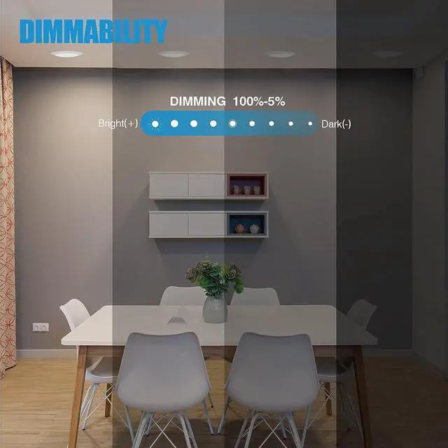 Alt view image 5 of 7 - 6inch LED Flush Mount Disc Light,16.5W Dimmablel Ceiling Lighting Fixture, 4000K Cool White 1000Lm, Low Profile Aluminum Trim Surface Mount Downlight, ETL & FCC Listed, 10 Pack