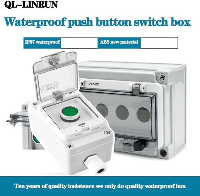 Alt view image 4 of 6 - Push Button Box Momentary Green Push Button Switch Box Weatherproof Push Button Switch Box