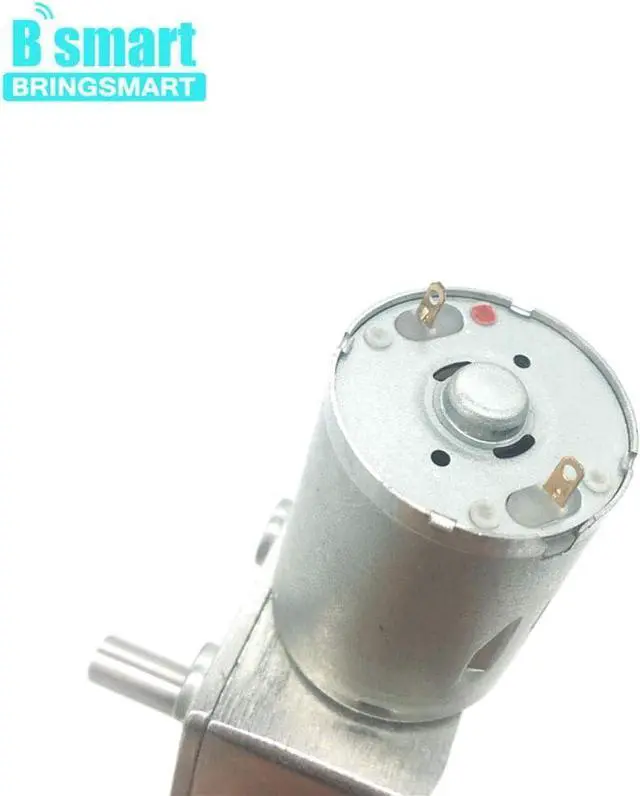 Alt view image 4 of 7 - BRINGSMART JGY-370 12V 10rpm DC Worm Gear Motor 12 Volt High Torque Engine Mini Turbine Worm 12V Reducer Electric Motor Self-Locking for DIY Mini Geared Motor (JGY-370 12V 10rpm)