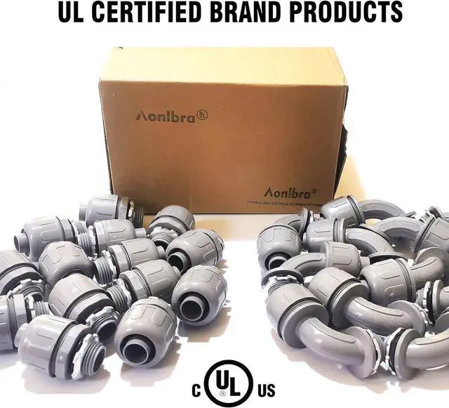 Alt view image 7 of 7 - 200Pack 1/2 Inch Liquid Tight Connector PVC Electrical Conduit Fittings Straight 180 Degree Flexible Conduit Connector for Home Kitchen Bathroom Tube Tool Supplies