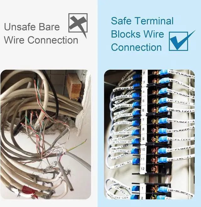 Alt view image 3 of 7 - Terminal Blocks 2 Pack 12 Circuits 20A 300V,48 PCS Heat Shrink Wire Connectors