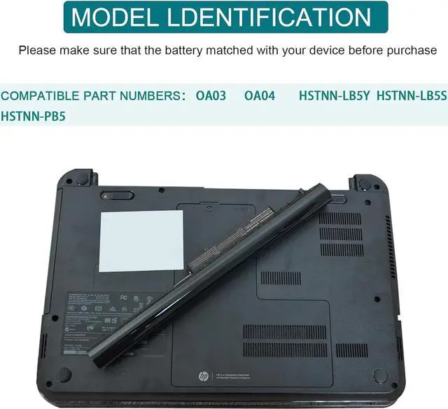 Alt view image 4 of 7 - TREE.NB New Spare 746641-001 Laptop Battery for HP OA03 OA04 740715-001 746458-421 751906-541 15-R132WM -1 Year Warranty