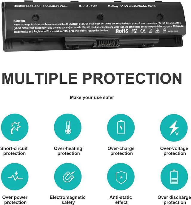 Alt view image 3 of 7 - Fancy Buying PI06 Laptop Battery for HP PI09 710416-001 710417-001, Envy 15 15T 17 Pavilion 14-E000 15-E000 15t-e000 15z-e000 17-E000 17-E100 17Z-E100