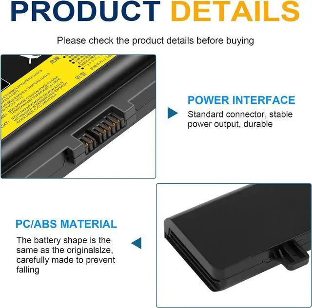 Alt view image 3 of 7 - Fancy Buying 75+ B590 E430 E530 E540 0A36311 Laptop Battery for ThinkPad E431 E435 E440 E445 E531 E535 E545 45N1048 45N1049 45N1043 45N1042