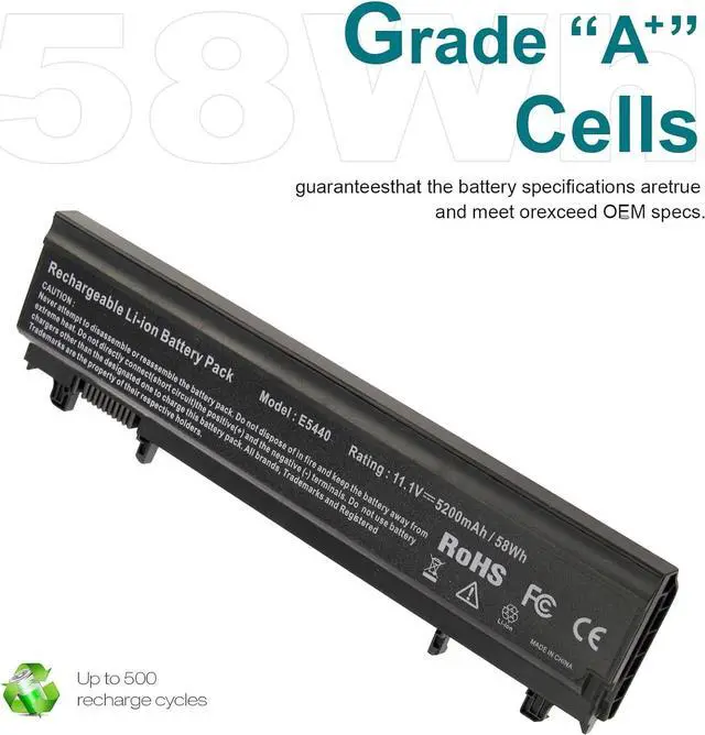 Alt view image 4 of 7 - TREE.NB Laptop Battery for Dell Latitude 14 15 5000 E5440 E5540 Series M7T5F VV0NF FT6D9 3K7J7 5200mAh 11.1V Replacement