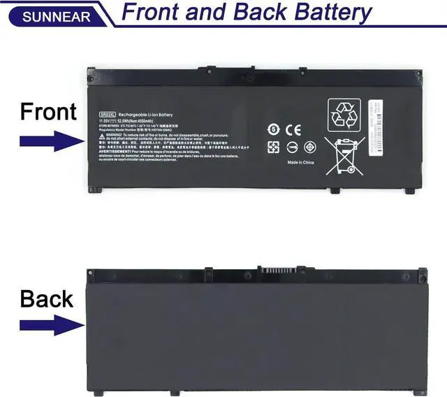 Alt view image 3 of 6 - SUNNEAR SR03XL L08855-855 Battery Replacement for HP Envy x360 15-CN 15-CP 17-BW Pavilion 15-CX 15-cx0000 15-cx0058wm 15-cx0056wm Serie L08934-2C1 L08934-1B1 L08934-2B1 HSTNN-DB8Q TPN-Q194