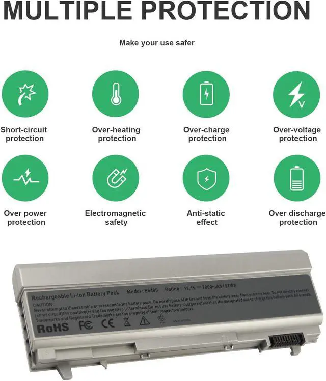 Alt view image 4 of 7 - Fancy Buying New Laptop Notebook Battery for Dell Latitude E6400 E6410 E6500 E6510 Precision M2400 M4400 M4500
