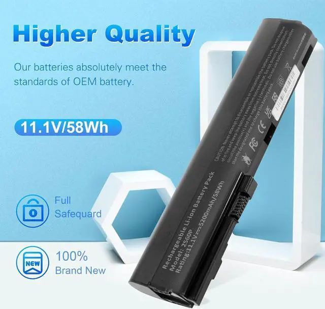 Alt view image 6 of 7 - Futurebatt New 5200mAh Laptop Battery for HP Elitebook 2560p 2570p SX03 SX06 632423-001 HSTNN-DB2K