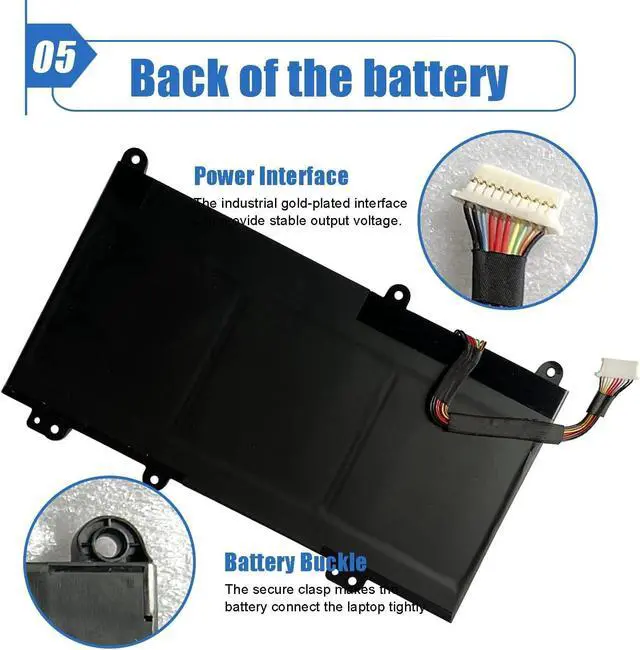 Alt view image 4 of 4 - 849048-421 SG03XL 849314-850 Battery 11.5V 41.5Wh for HP Envy M7 17T-U100 Series M7-U109DX M7-U009DX 17-U011NR W2K87UA 17-U110NR W289UA 17-U275CL 17-U177CL 849315-856 W2K88UA W2K86UA Laptop Battery