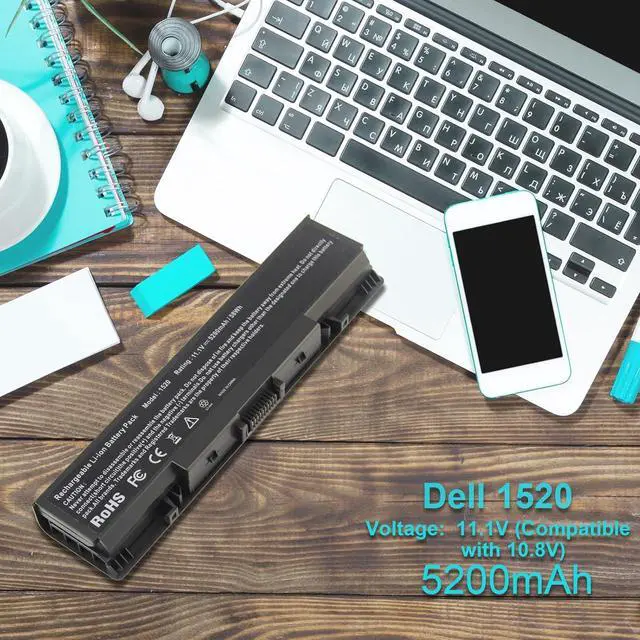 Alt view image 6 of 7 - Laptop Battery for Dell Inspiron 1521 1520 1721 pp22l pp22x ; Dell Vostro 1500 1700, fits P/N W280 0UW280 NR239 312-0589 451-10477 FK890 GK476 GK479 312-0504 312-0575 312-0576 312-0590 312-0594 FP282