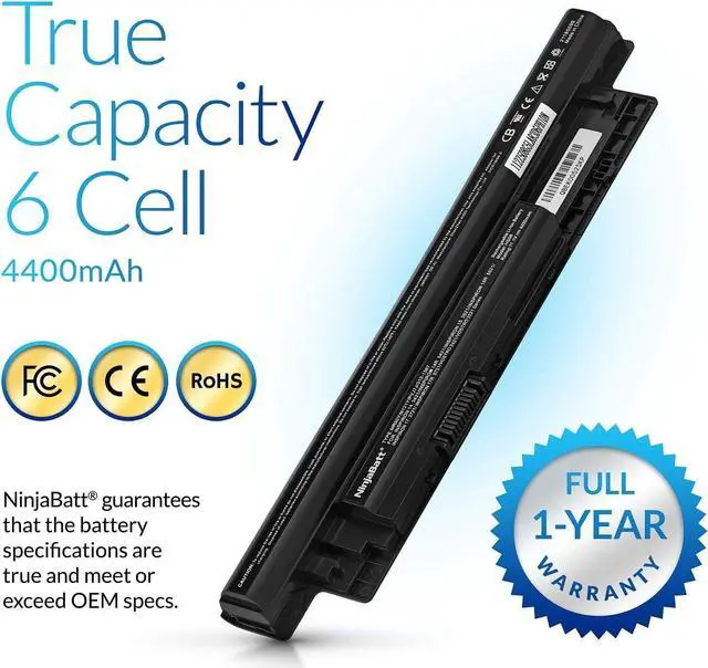 Alt view image 3 of 7 - NinjaBatt XCMRD MR90Y Battery for Dell Inspiron 15 3000 Series 3521 3537 3541 3542 3543 3531 17 3721 3737 17R-5737 15R 5537 5521 14 3421 5421 Latitude 3540 3440 FW1MN - High Performance [6 Cells/49Wh]