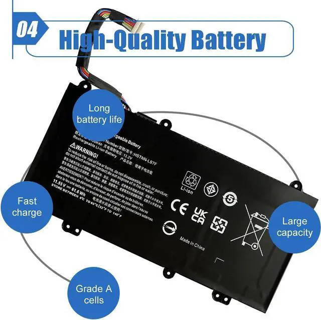 Alt view image 5 of 6 - Dentsing SG03XL 849048-421 849314-850 Laptop Battery for HP Envy M7 17T-U100 Series M7-U109DX M7-U009DX 17-U011NR W2K87UA 17-U110NR W289UA 17-U275CL 17-U177CL 849315-856 W2K88UA W2K86UA 61.6Wh 6 Cells