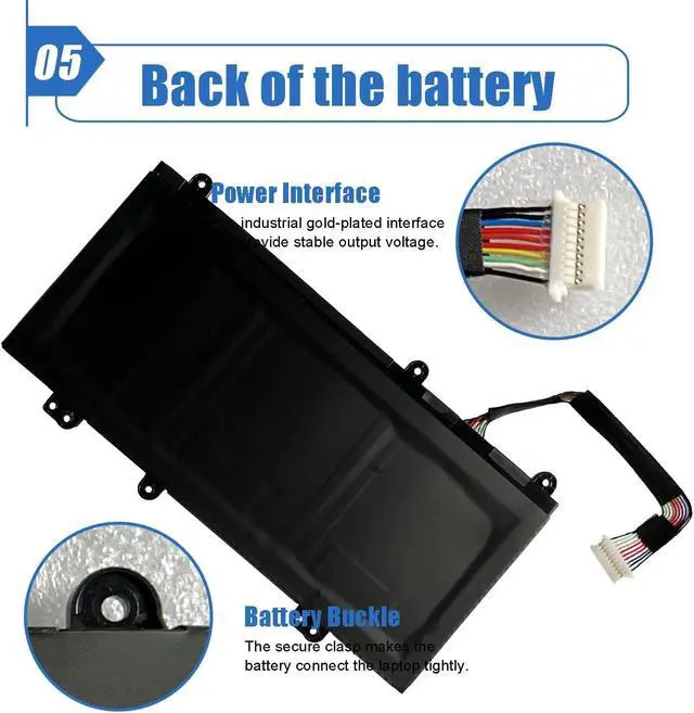Alt view image 6 of 6 - Dentsing SG03XL 849048-421 849314-850 Laptop Battery for HP Envy M7 17T-U100 Series M7-U109DX M7-U009DX 17-U011NR W2K87UA 17-U110NR W289UA 17-U275CL 17-U177CL 849315-856 W2K88UA W2K86UA 61.6Wh 6 Cells