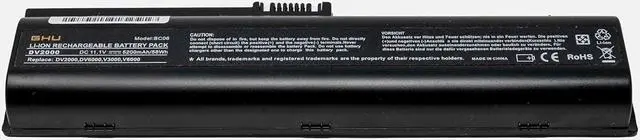 Alt view image 3 of 7 - GHU New Battery Replacement for 411462-141 441425-001 446506-001 446507-001 HSTNN-34C HSTNN-IB42 HSTNN-lb42 Compatible with HP Pavilion DV6000 DV6100 DV6500 DV6700 DV2000 DV2500 DV2700 DV2200 V6000