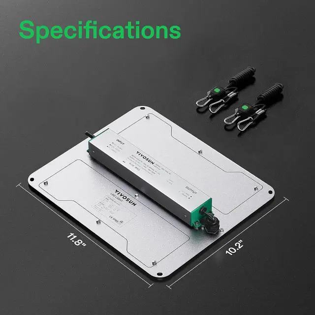Alt view image 6 of 6 - VS1000E LED Grow Light with  Diodes, Sunlike Full Spectrum Plant Light for Indoor Plants Seedling Veg and Bloom in 2x2/3x3 Grow Tents Greenhouses