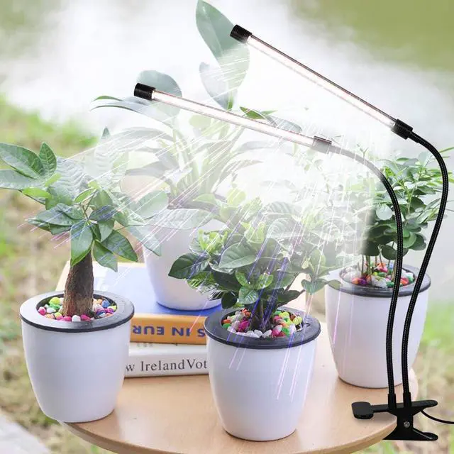 Alt view image 4 of 6 - GooingTop LED Grow Light,6000K Full Spectrum Clip Plant Growing Lamp with White Red LEDs for Indoor Plants,5-Level Dimmable,Auto On Off Timing 4 8 12Hrs