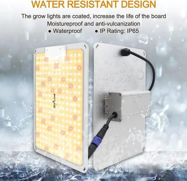 Alt view image 5 of 6 - LED Grow Light, Full Spectrum Dimmable Plant Lights with Thermometer Humidity Monitor, Growing Lamps for Indoor Plants Veg Bloom Seedlings 2x2/3x3 Ft Coverage