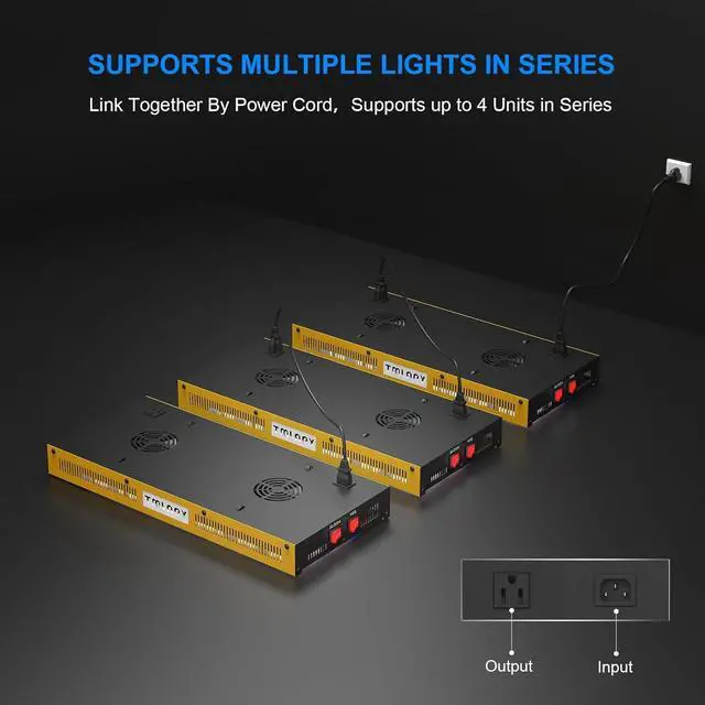 Alt view image 4 of 7 - E2700 Led Grow Lights Full Spectrum, Grow Lights for Indoor Plants with IR UV, Plant Grow Light with Daisy Chain, Growing Lamp for Seedling Vegs in 2x4 Grow Tent Greenhouse