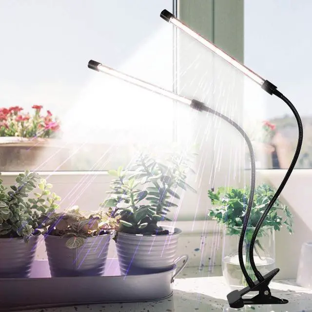 Alt view image 5 of 7 - GHodec Grow Light,Full Spectrum White 84 LED Clip Plant Lights for Indoor Plants Growing, 4/8/12H Timer & 5 Dimmable Levels