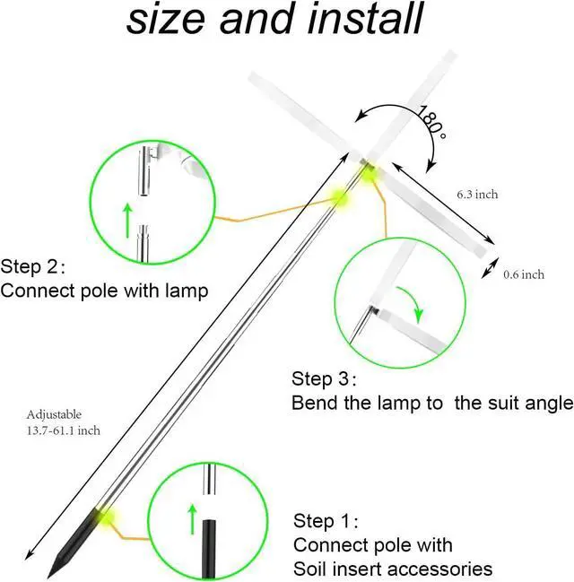 Alt view image 6 of 6 - Plant Grow Light,yadoker LED Growing Light Full Spectrum for Indoor Plants,Height Adjustable, Automatic Timer, 5V Low Safe Voltage,Idea for Large Plant Light