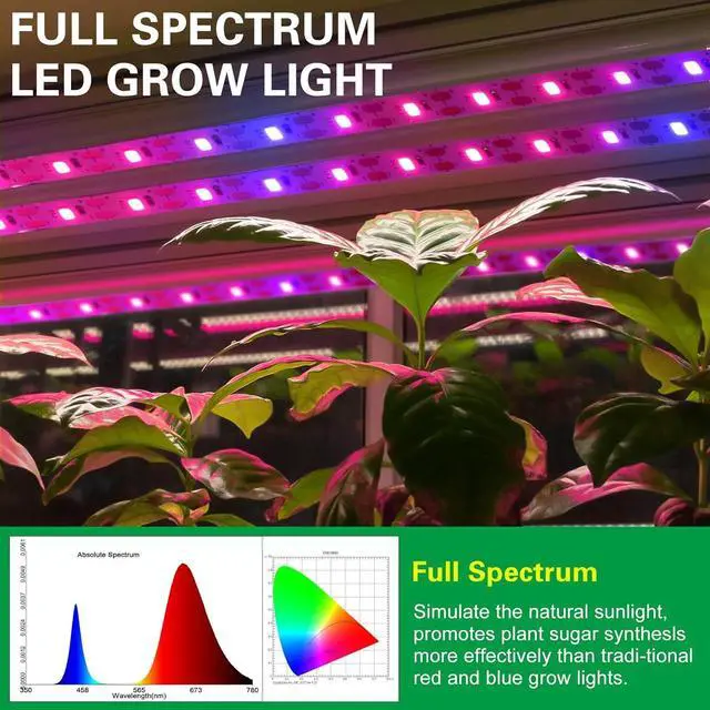 Alt view image 2 of 7 - Grow Lights for Indoor Plants120 LEDs Waterproof led Grow Lights Full Spectrum,USB Plug-in Dimmable Auto On/Off with 3 Timers Plant Light, for Indoor Plants Seeding Veg Flower Growing Lamp(6.56ft)