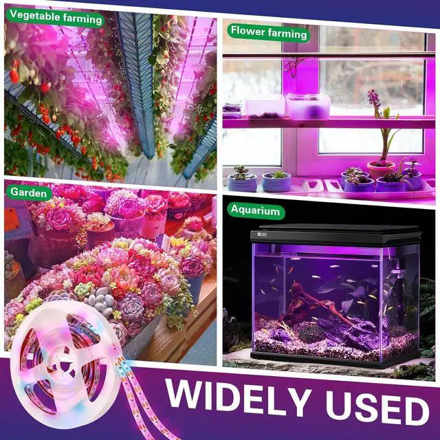 Alt view image 7 of 7 - Grow Lights for Indoor Plants120 LEDs Waterproof led Grow Lights Full Spectrum,USB Plug-in Dimmable Auto On/Off with 3 Timers Plant Light, for Indoor Plants Seeding Veg Flower Growing Lamp(6.56ft)