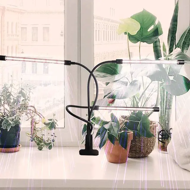 Alt view image 3 of 7 - GHodec Grow Light for Indoor Plants,6000K 126LED Clip Plant Lights with Flexible Gooseneck & Timer Setting 4/8/12H,5 Dimmable Levels