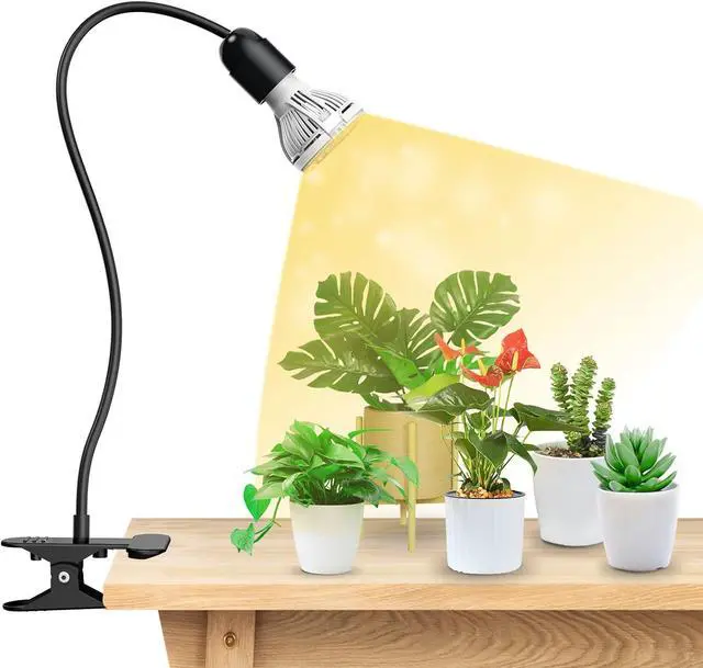Main image of SANSI LED Grow Lights for Indoor Plants, Lifetime Free Bulb Replacement 150W Full Spectrum Gooseneck Clip Plant Light with Optical Lens for High PPFD Growing Power, Grow Lamp