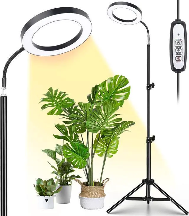 Main image of LORDEM Grow Light for Indoor Plants, Full Spectrum Plant Light with Auto Timer for 4/8/12H, 72 LEDs Growth Lamp with 4 Dimmable Levels, Height Adjustable Stand, Ideal for Tall Plants Growing