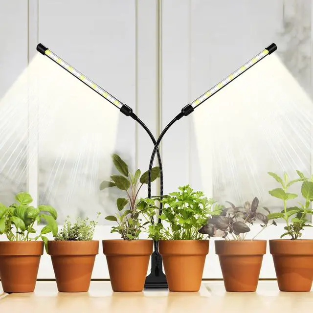 Alt view image 4 of 6 - Plant Grow Light for Indoor Plants,Led Grow lamp (2 Head 2 Pack)