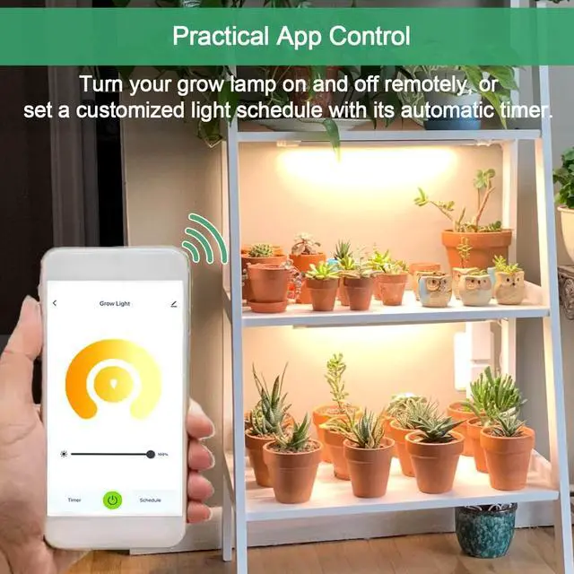 Alt view image 5 of 7 - Grow Light for Indoor Plants Abonnyc 96 LEDS Plant Grow Light Strips 10 Inch Warm White Light & Red Light Full Spectrum with Auto On/Off Timer Sunlike Small Grow Lamp for Hydroponics Succulent, 4 Bars