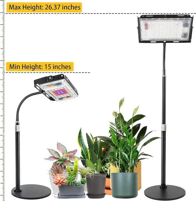 Alt view image 5 of 7 - LBW Grow Light for Indoor Plants, Full Spectrum Desk LED Plant Light, Small Grow Lamp with On/Off Switch, Height Adjustable, Flexible Gooseneck, Ideal for Indoor Growth