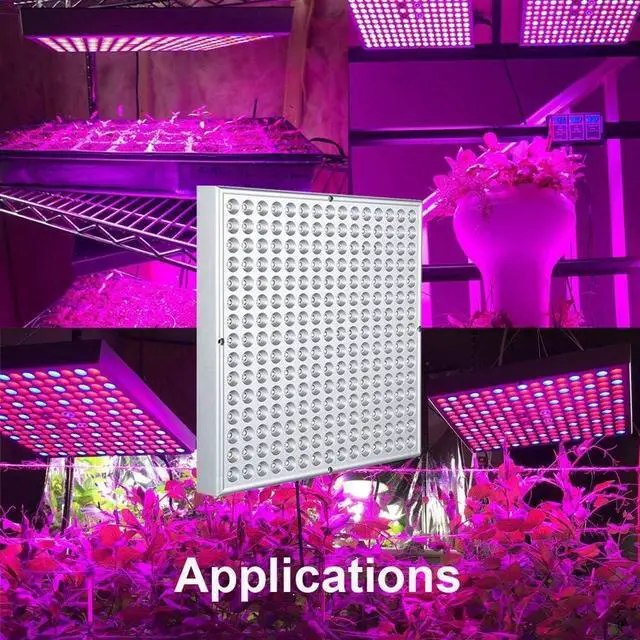 Alt view image 2 of 6 - LED Grow Light for Indoor Plants Growing Lamp 225 LEDs UV IR Red Blue Full Spectrum 75W LED Plant Lights Bulb Panel for Hydroponics Greenhouse Seedling Veg and Flower (2 Pack)