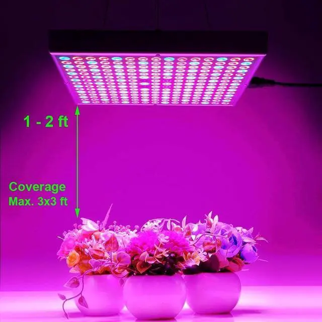 Alt view image 3 of 6 - LED Grow Light for Indoor Plants Growing Lamp 225 LEDs UV IR Red Blue Full Spectrum 75W LED Plant Lights Bulb Panel for Hydroponics Greenhouse Seedling Veg and Flower (2 Pack)