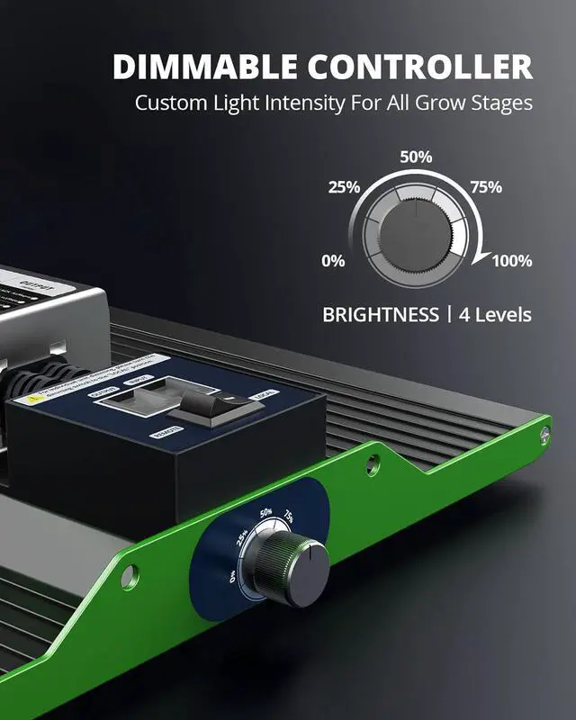 Alt view image 6 of 7 - VIPARSPECTRA 2024 P1000 LED Grow Lights for Seed Starting Vegetables Bloom, Samsung LM301H Diodes MeanWell Driver Dimming Daisy Chain Grow Lights for Indoor Plants Full Spectrum for 3x3/2x2 Grow Tent