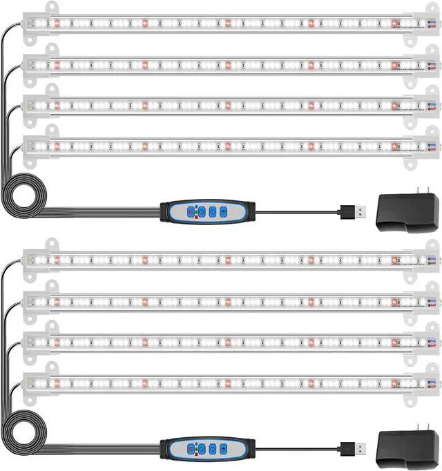 Main image of Wiaxulay Grow Lights for Indoor Plants Full Spectrum, 6000K LED Plant Grow Light Strips, Grow Lamp with Auto On/Off 6/12/16H Timer, 5 Dimmable Levels, 3 Switch Modes for Hydroponics Seedling